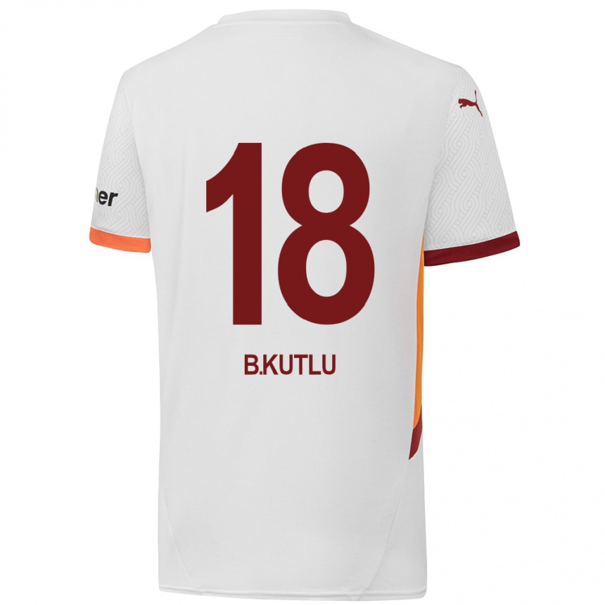 Mujer Fútbol Camiseta Berkan Kutlu #18 Blanco Amarillo Rojo 2ª Equipación 2024/25 Perú