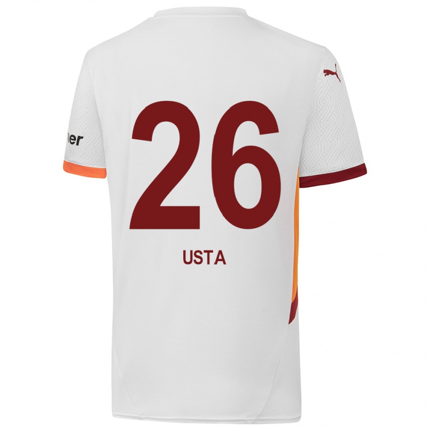 Mujer Fútbol Camiseta Alanur Usta #26 Blanco Amarillo Rojo 2ª Equipación 2024/25 Perú