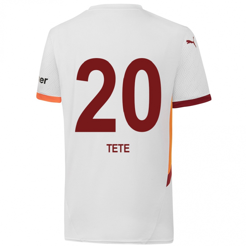 Mujer Fútbol Camiseta Tete #20 Blanco Amarillo Rojo 2ª Equipación 2024/25 Perú