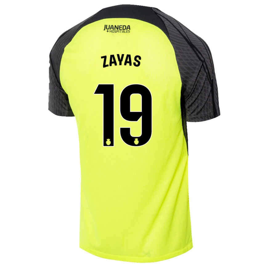 Mujer Fútbol Camiseta Yosmel Zayas #19 Verde Fluorescente Negro 2ª Equipación 2024/25 Perú