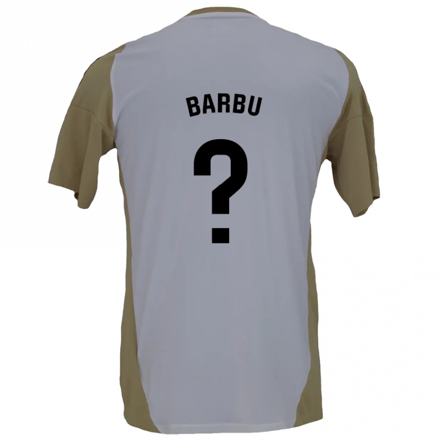 Mujer Fútbol Camiseta Álex Barbu #0 Marrón Blanco 2ª Equipación 2024/25 Perú