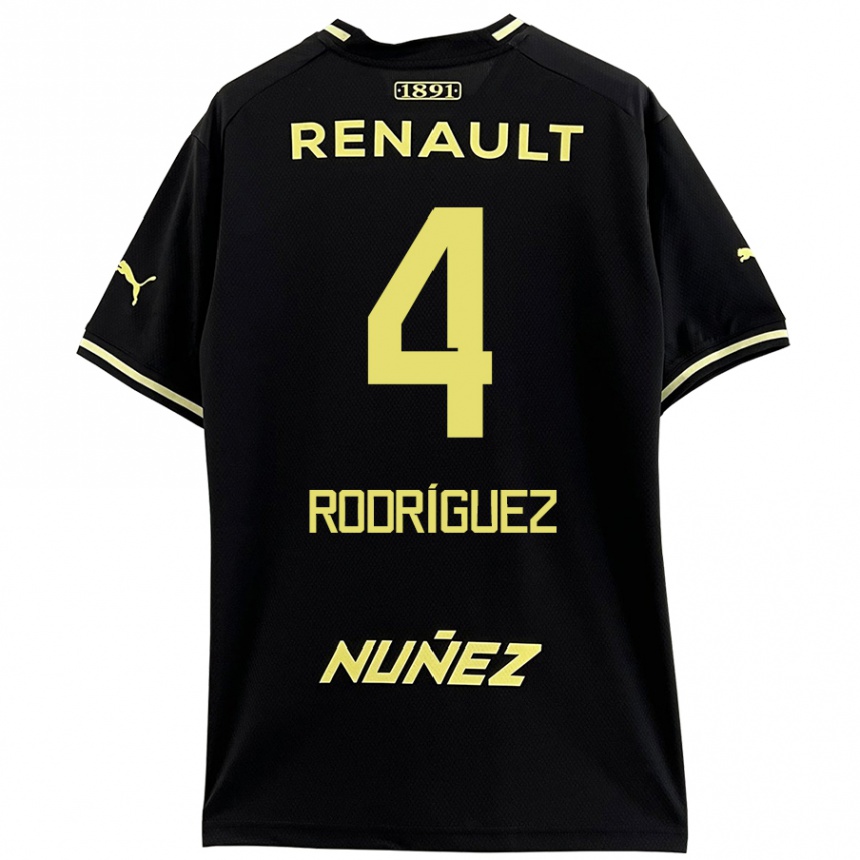 Mujer Fútbol Camiseta Guzmán Rodríguez #4 Negro Amarillo 2ª Equipación 2024/25 Perú