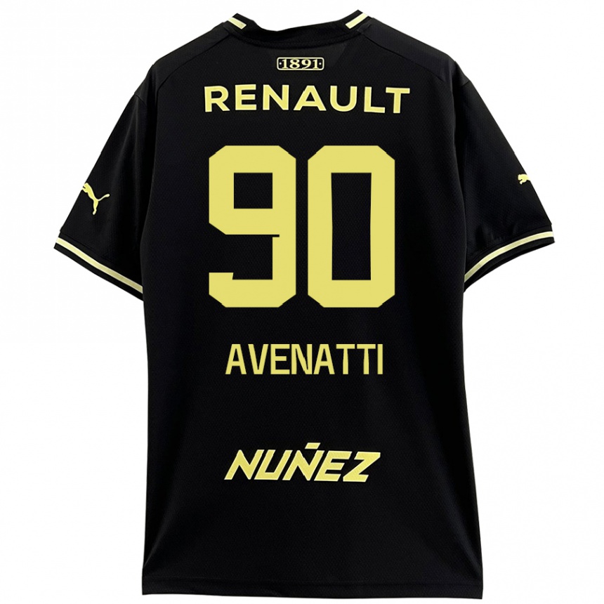 Mujer Fútbol Camiseta Felipe Avenatti #90 Negro Amarillo 2ª Equipación 2024/25 Perú