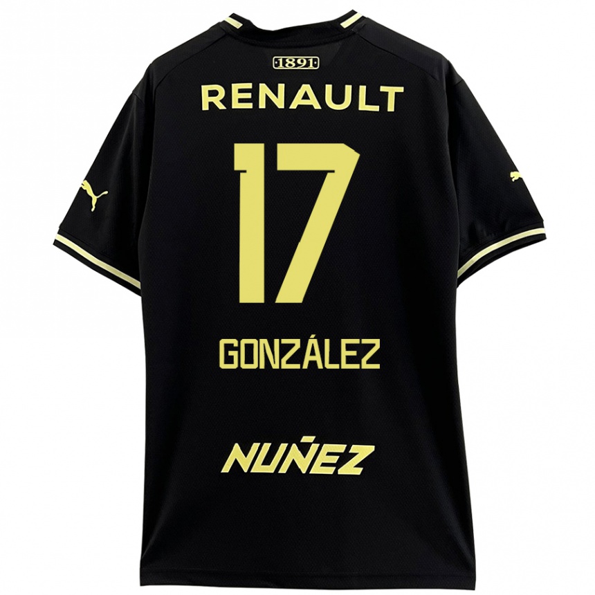 Mujer Fútbol Camiseta Luciano González #17 Negro Amarillo 2ª Equipación 2024/25 Perú