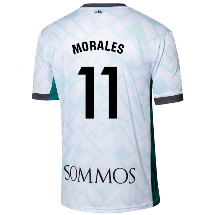 Mujer Fútbol Camiseta Carolina Morales #11 Blanco Verde 2ª Equipación 2024/25 Perú