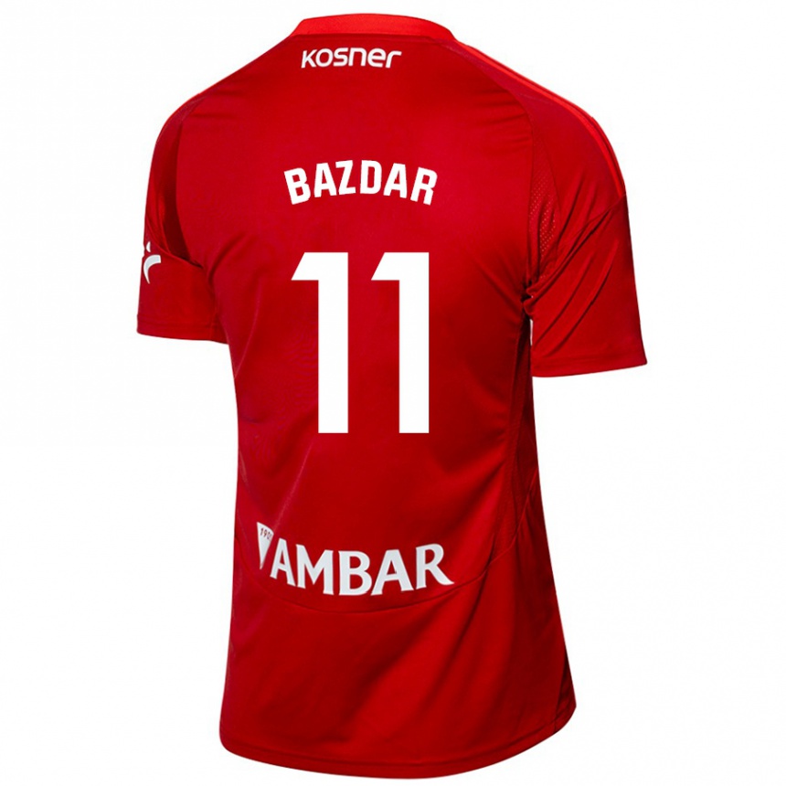 Mujer Fútbol Camiseta Samed Bazdar #11 Blanco Azul 2ª Equipación 2024/25 Perú