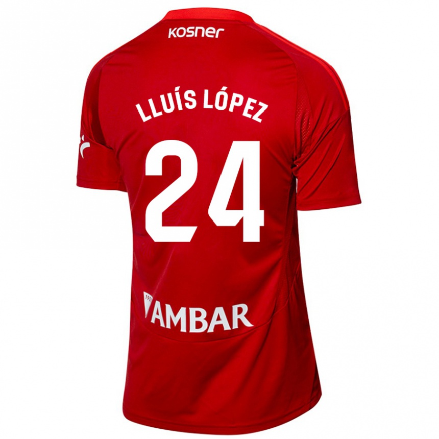 Mujer Fútbol Camiseta Lluís López #24 Blanco Azul 2ª Equipación 2024/25 Perú