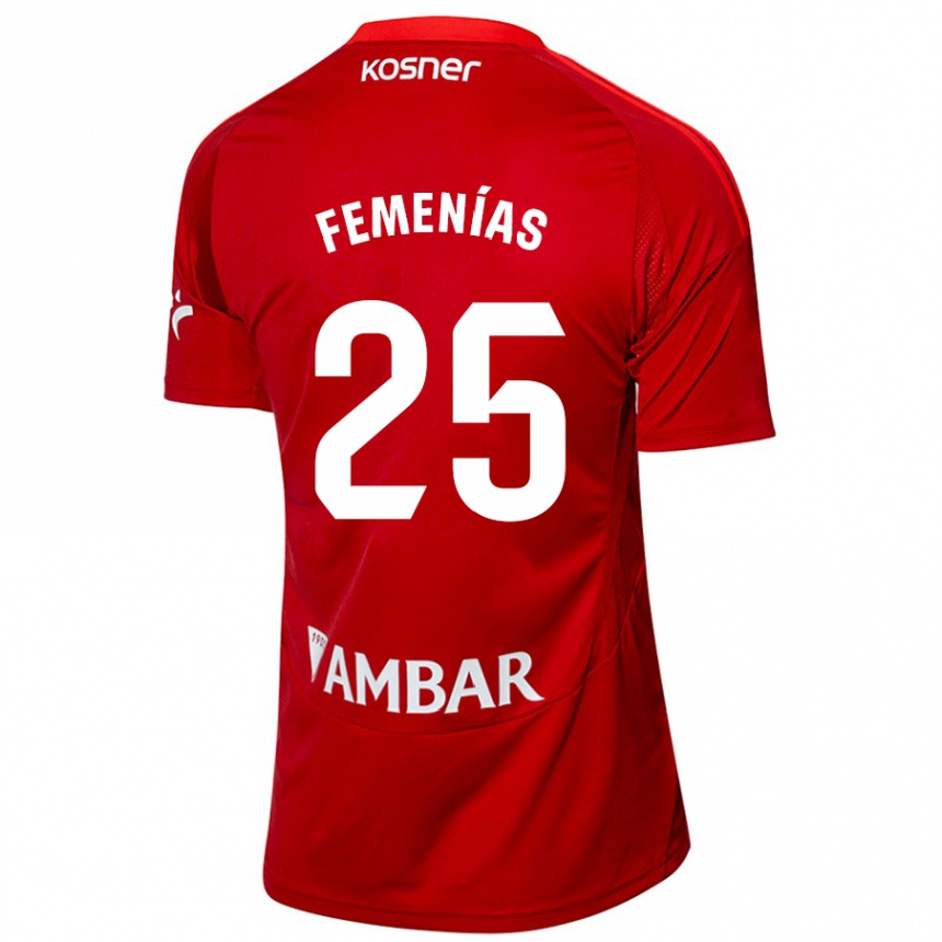 Mujer Fútbol Camiseta Joan Femenías #25 Blanco Azul 2ª Equipación 2024/25 Perú