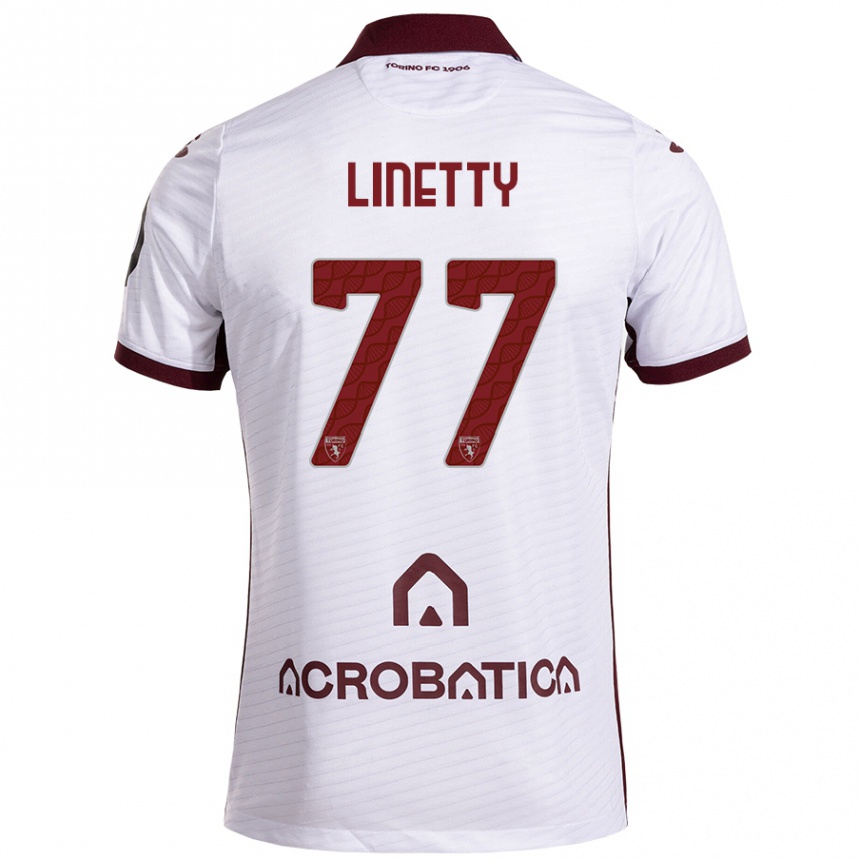 Mujer Fútbol Camiseta Karol Linetty #77 Blanco Granate 2ª Equipación 2024/25 Perú