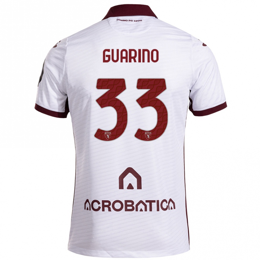 Mujer Fútbol Camiseta Rita Guarino #33 Blanco Granate 2ª Equipación 2024/25 Perú