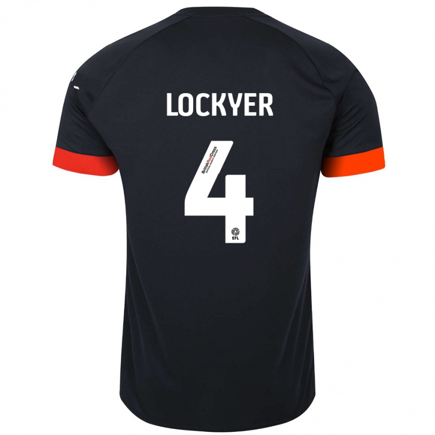 Mujer Fútbol Camiseta Tom Lockyer #4 Negro Naranja 2ª Equipación 2024/25 Perú