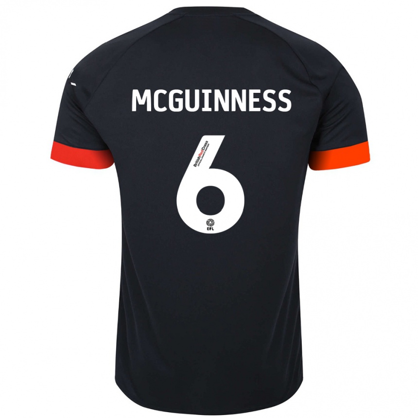 Mujer Fútbol Camiseta Mark Mcguinness #6 Negro Naranja 2ª Equipación 2024/25 Perú