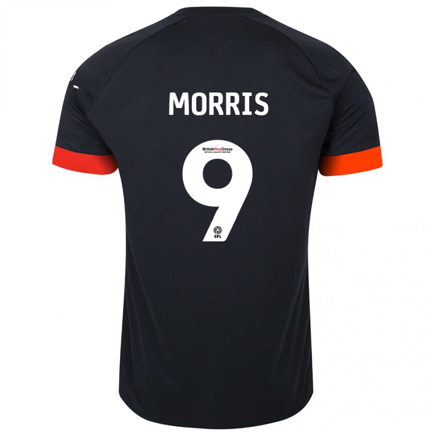 Mujer Fútbol Camiseta Carlton Morris #9 Negro Naranja 2ª Equipación 2024/25 Perú