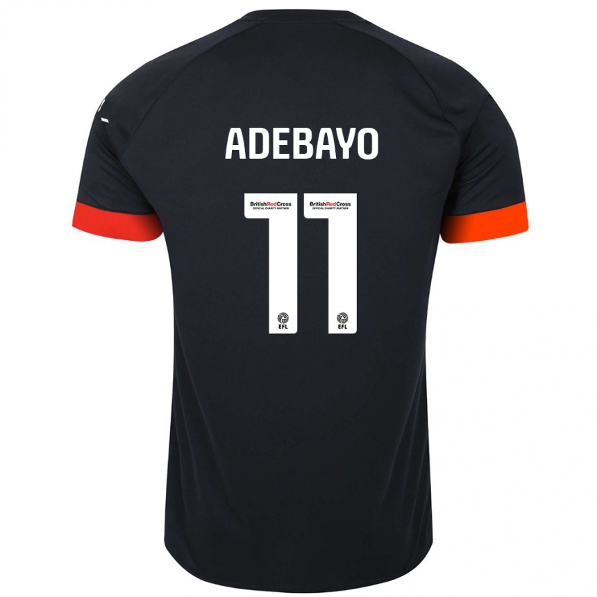 Mujer Fútbol Camiseta Elijah Adebayo #11 Negro Naranja 2ª Equipación 2024/25 Perú