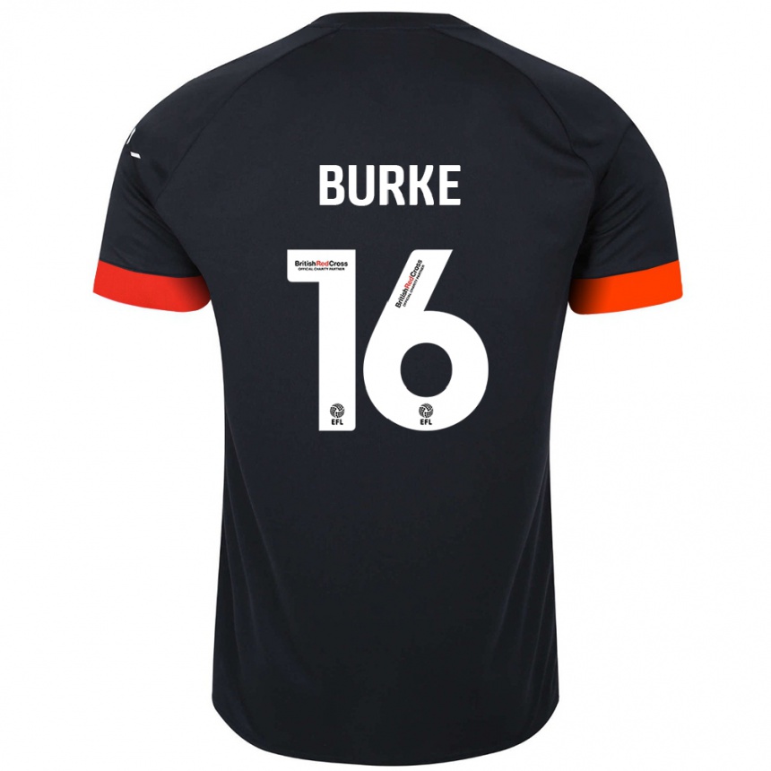 Mujer Fútbol Camiseta Reece Burke #16 Negro Naranja 2ª Equipación 2024/25 Perú