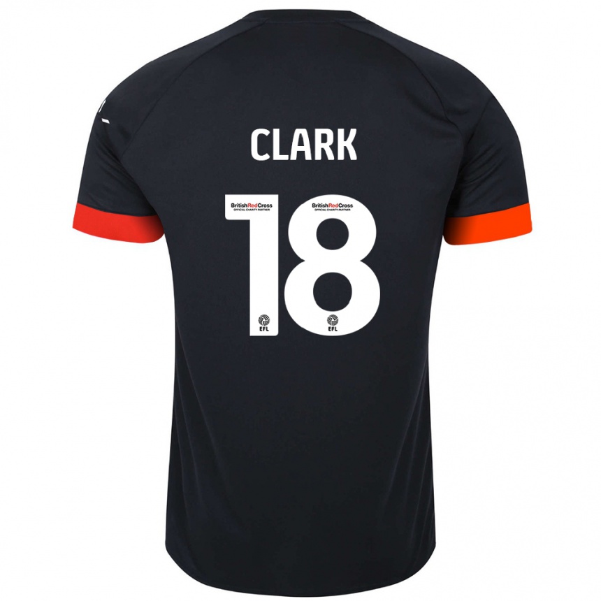 Mujer Fútbol Camiseta Jordan Clark #18 Negro Naranja 2ª Equipación 2024/25 Perú