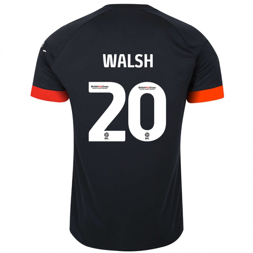 Mujer Fútbol Camiseta Liam Walsh #20 Negro Naranja 2ª Equipación 2024/25 Perú