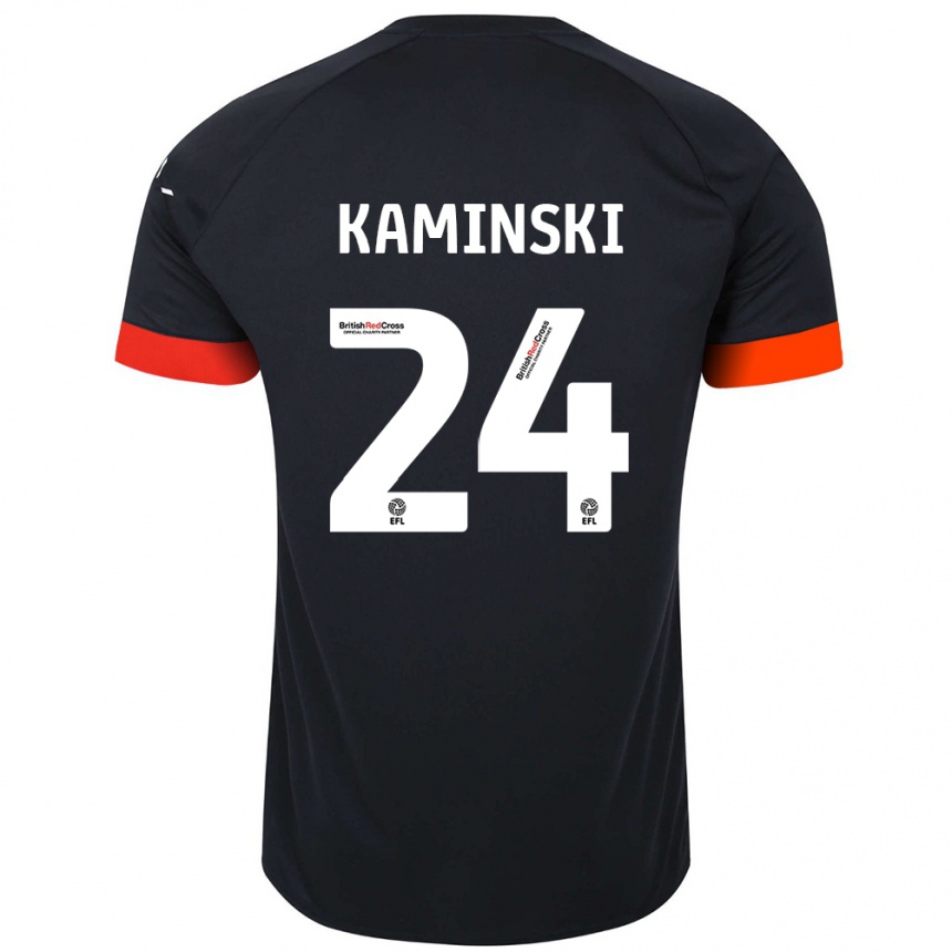 Mujer Fútbol Camiseta Thomas Kaminski #24 Negro Naranja 2ª Equipación 2024/25 Perú