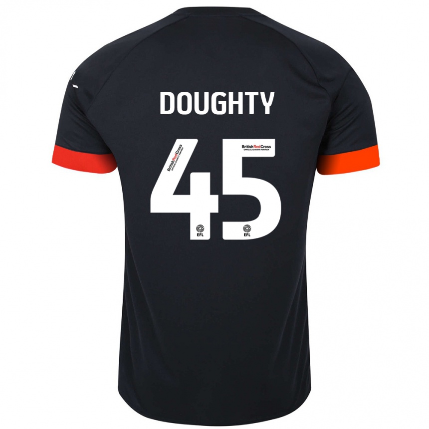 Mujer Fútbol Camiseta Alfie Doughty #45 Negro Naranja 2ª Equipación 2024/25 Perú