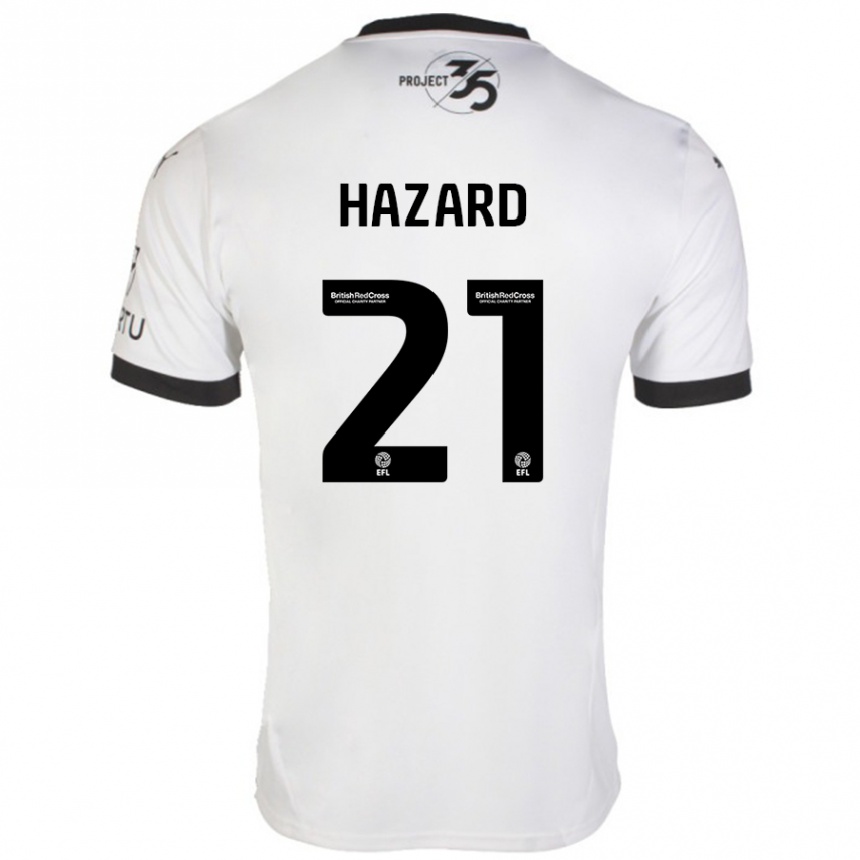 Mujer Fútbol Camiseta Conor Hazard #21 Blanco Negro 2ª Equipación 2024/25 Perú