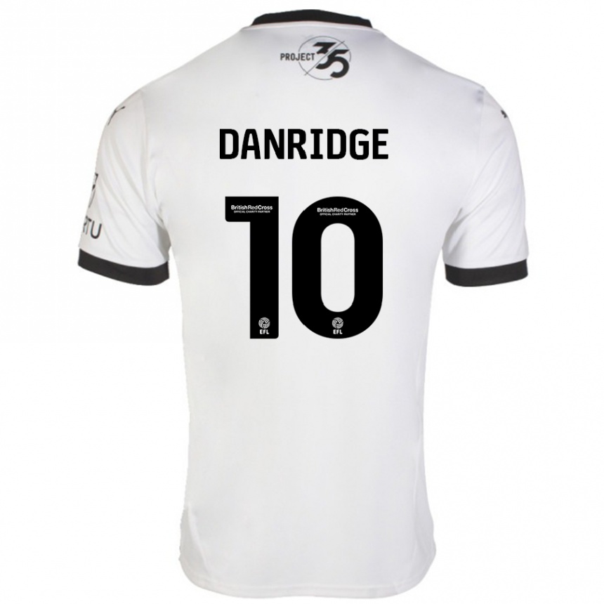 Mujer Fútbol Camiseta Rebecca Danridge #10 Blanco Negro 2ª Equipación 2024/25 Perú