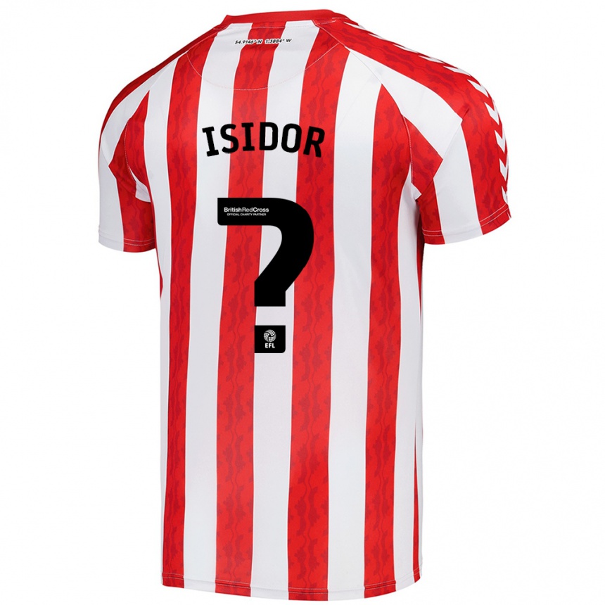 Niño Fútbol Camiseta Wilson Isidor #0 Rojo Blanco 1ª Equipación 2024/25 Perú