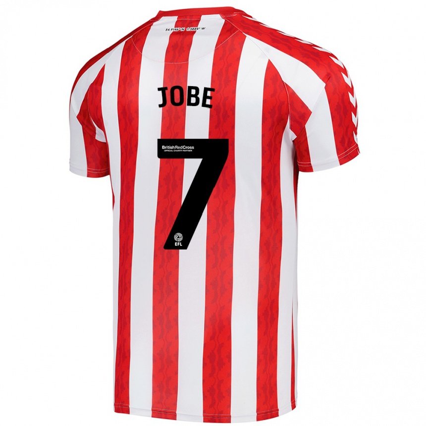 Niño Fútbol Camiseta Jobe Bellingham #7 Rojo Blanco 1ª Equipación 2024/25 Perú