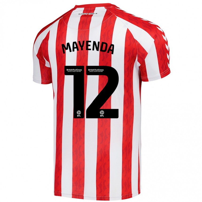 Niño Fútbol Camiseta Eliezer Mayenda #12 Rojo Blanco 1ª Equipación 2024/25 Perú