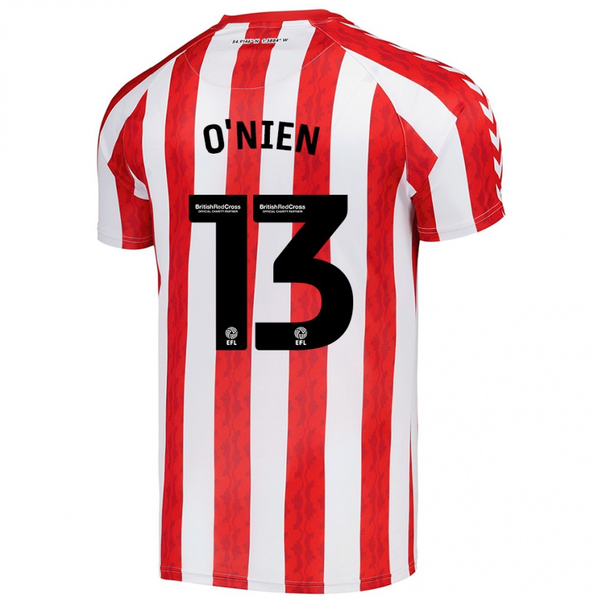 Niño Fútbol Camiseta Luke O'nien #13 Rojo Blanco 1ª Equipación 2024/25 Perú