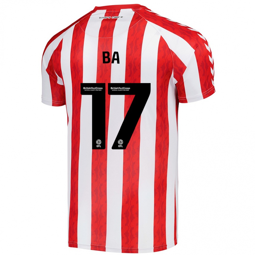 Niño Fútbol Camiseta Abdoullah Ba #17 Rojo Blanco 1ª Equipación 2024/25 Perú