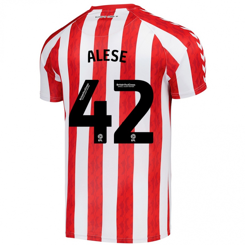 Niño Fútbol Camiseta Aji Alese #42 Rojo Blanco 1ª Equipación 2024/25 Perú