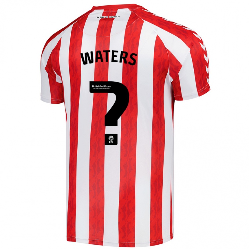 Niño Fútbol Camiseta Jake Waters #0 Rojo Blanco 1ª Equipación 2024/25 Perú