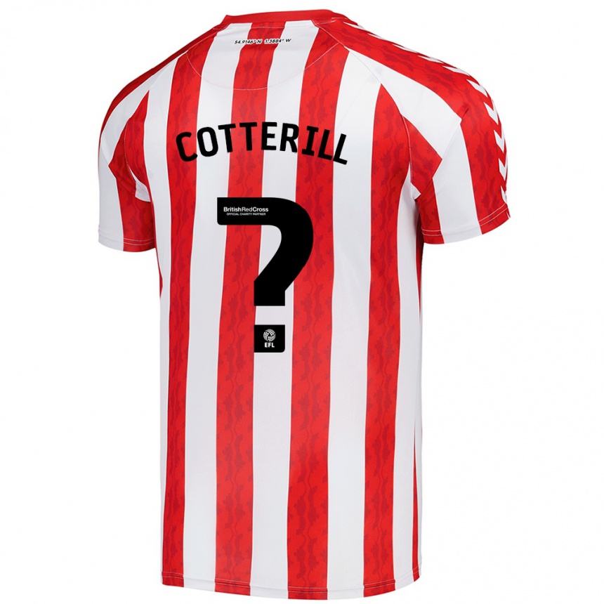 Niño Fútbol Camiseta Jamie Cotterill #0 Rojo Blanco 1ª Equipación 2024/25 Perú