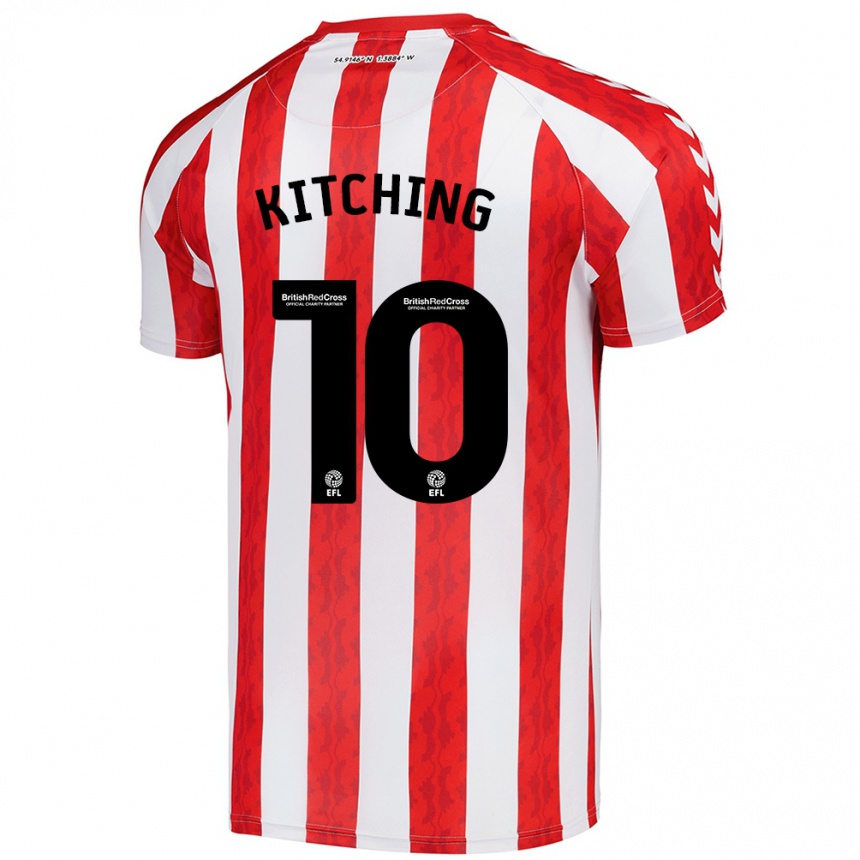 Niño Fútbol Camiseta Katie Kitching #10 Rojo Blanco 1ª Equipación 2024/25 Perú