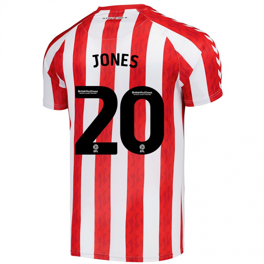 Niño Fútbol Camiseta Ellen Jones #20 Rojo Blanco 1ª Equipación 2024/25 Perú