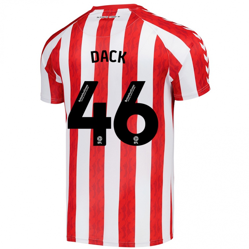 Niño Fútbol Camiseta Bradley Dack #46 Rojo Blanco 1ª Equipación 2024/25 Perú