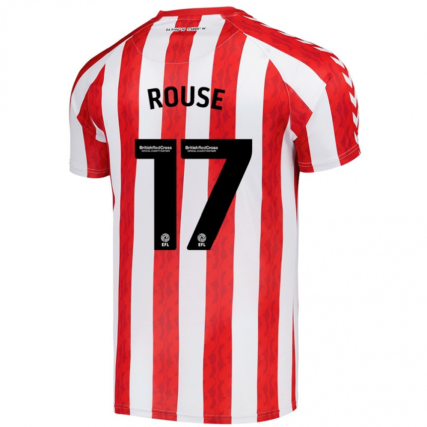 Niño Fútbol Camiseta Mollie Rouse #17 Rojo Blanco 1ª Equipación 2024/25 Perú