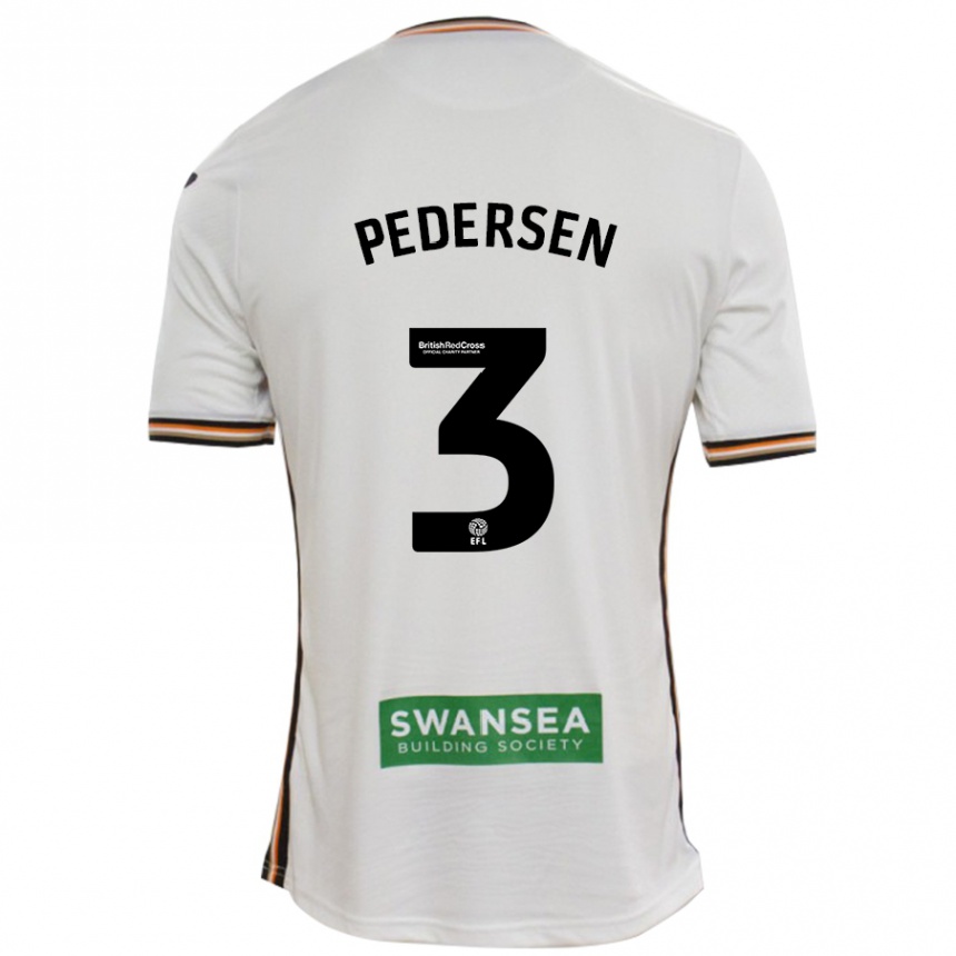 Niño Fútbol Camiseta Kristian Pedersen #3 Blanco 1ª Equipación 2024/25 Perú