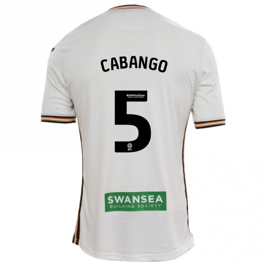 Niño Fútbol Camiseta Ben Cabango #5 Blanco 1ª Equipación 2024/25 Perú