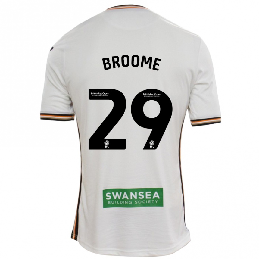 Niño Fútbol Camiseta Nathan Broome #29 Blanco 1ª Equipación 2024/25 Perú