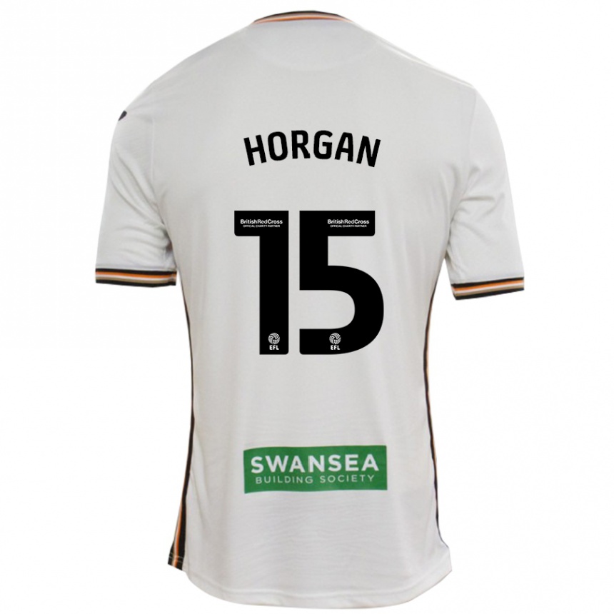 Niño Fútbol Camiseta Gwenan Horgan #15 Blanco 1ª Equipación 2024/25 Perú