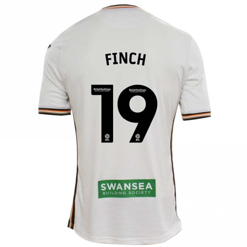 Niño Fútbol Camiseta Lucy Finch #19 Blanco 1ª Equipación 2024/25 Perú