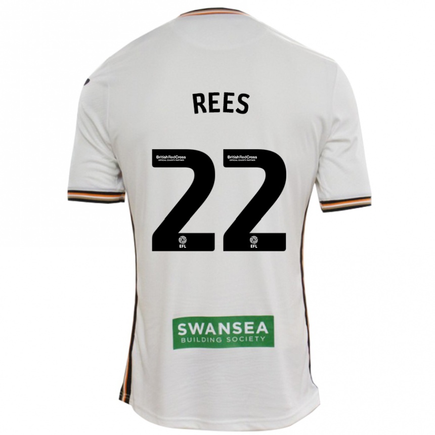 Niño Fútbol Camiseta Nia Rees #22 Blanco 1ª Equipación 2024/25 Perú