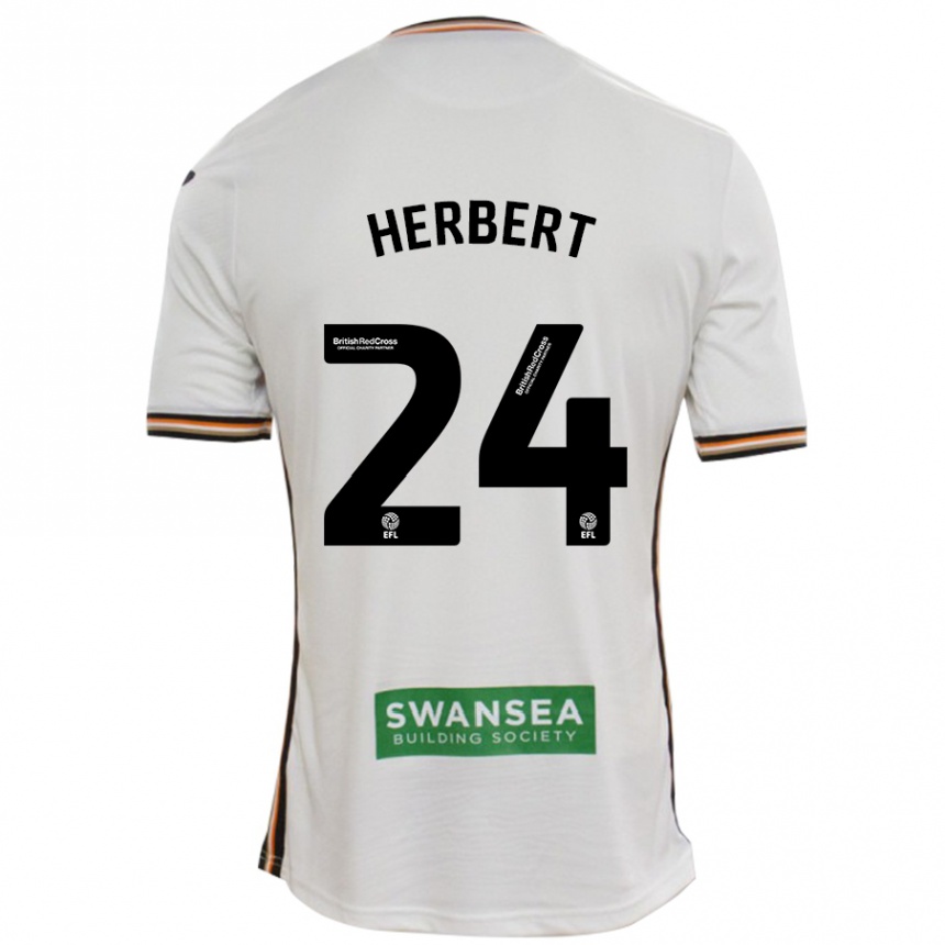 Niño Fútbol Camiseta Chelsea Herbert #24 Blanco 1ª Equipación 2024/25 Perú