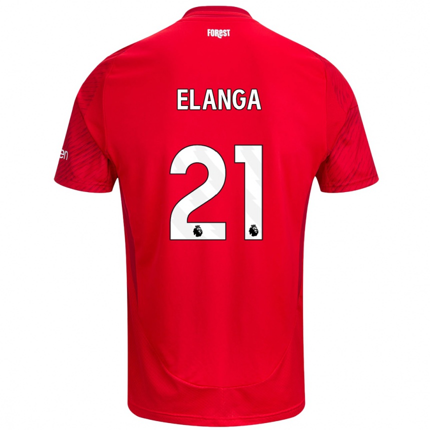 Niño Fútbol Camiseta Anthony Elanga #21 Rojo Blanco 1ª Equipación 2024/25 Perú