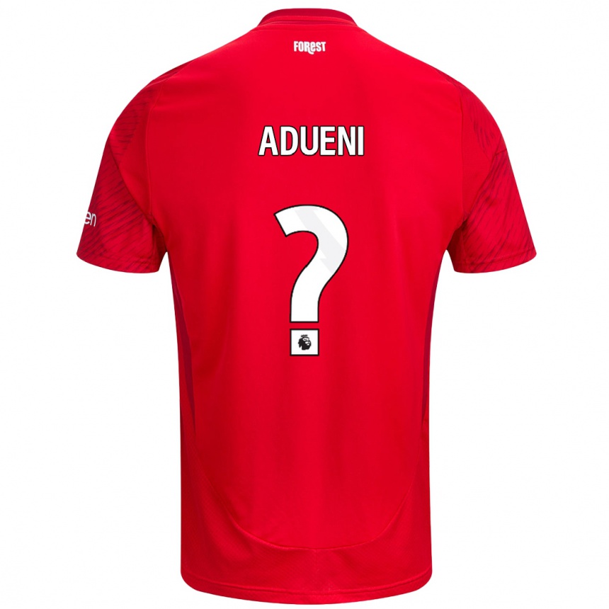 Niño Fútbol Camiseta Kevin Adueni #0 Rojo Blanco 1ª Equipación 2024/25 Perú