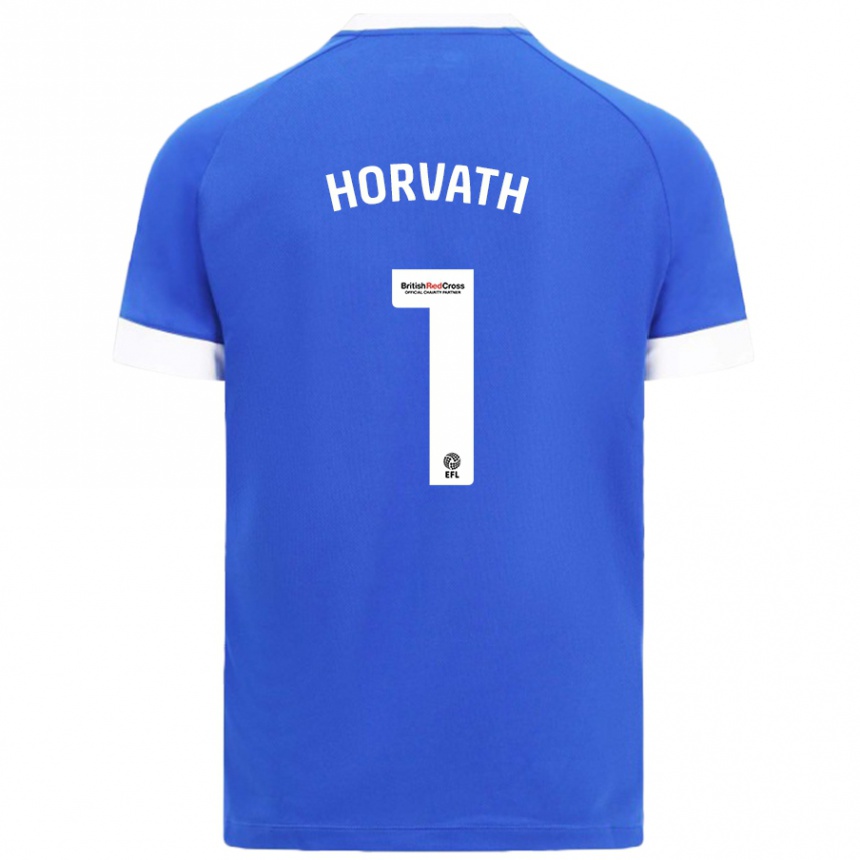 Niño Fútbol Camiseta Ethan Horvath #1 Azul Cielo 1ª Equipación 2024/25 Perú