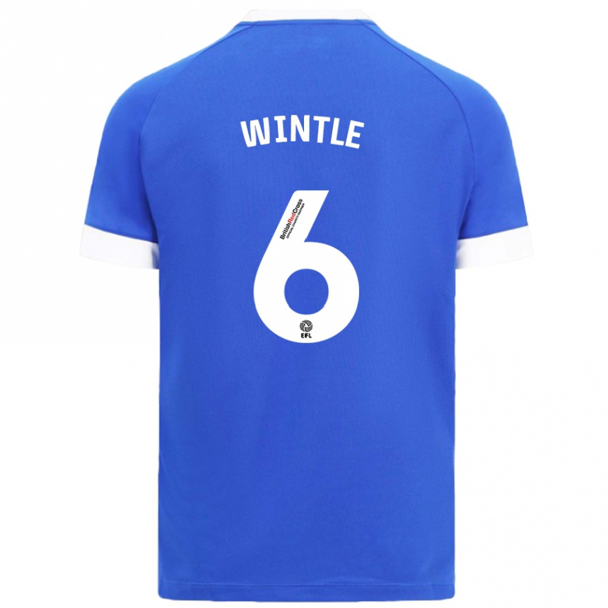 Niño Fútbol Camiseta Ryan Wintle #6 Azul Cielo 1ª Equipación 2024/25 Perú