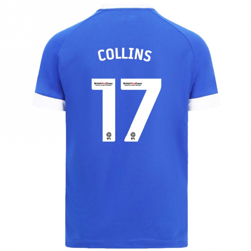 Niño Fútbol Camiseta Jamilu Collins #17 Azul Cielo 1ª Equipación 2024/25 Perú