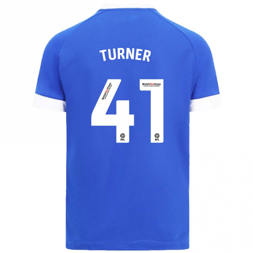 Niño Fútbol Camiseta Matthew Turner #41 Azul Cielo 1ª Equipación 2024/25 Perú